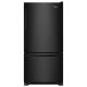 Whirlpool - 18.7 Cu. Ft. Bottom-Freezer Refrigerator with Spillguard Glass Shelves - Black