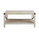 Walker Edison - Rustic Farmhouse Wood Coffee Table - White Oak