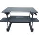 Victor - High Rise Height Adjustable Standing Desk Convertor with Keyboard Tray - Charcoal Gray And Black