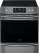 Frigidaire - Gallery 5.4 Cu. Ft. Freestanding Electric Air Fry Range with Self and Steam Clean - Black Stainless Steel