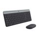 Logitech - MK470 Full-size Wireless Scissor Keyboard and Mouse Bundle for Windows with Quiet clicks - Black/Gray