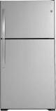 GE - 21.9 Cu. Ft. Top-Freezer Refrigerator - Stainless steel