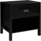 Walker Edison - Classic Rectangular Solid Wood 1-Drawer Nightstand - Black
