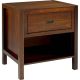 Walker Edison - Classic Rectangular Solid Wood 1-Drawer Nightstand - Walnut