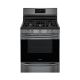 Frigidaire - Gallery 5.0 Cu. Ft. Freestanding Gas Convection Range with Self-Cleaning - Smudge-ProofÂ® Black Stainless Steel