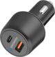 Car and Driver - Car Charger with USB-C and USB High-Speed Power Delivery Ports - Black