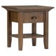Simpli Home - Redmond SOLID WOOD 19 inch Wide Square Transitional End Side Table - Rustic Natural Aged Brown