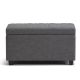 Simpli Home Darcy 34 inch Wide Contemporary Rectangle Storage Ottoman Bench - Slate Gray
