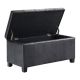 Simpli Home - Dover Rectangular Contemporary Wood/Foam Bench Ottoman With Inner Storage - Distressed Black