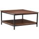 Simpli Home - Skyler Rectangular Modern Solid Mango Wood Coffee Table - Dark Cognac Brown