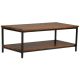 Simpli Home - Skyler Rectangular Modern Solid Mango Wood Coffee Table - Dark Cognac Brown 3AXCSKY-01