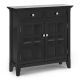 Simpli Home - Acadian SOLID WOOD 36 inch Wide Transitional Entryway Hallway Storage Cabinet in - Black