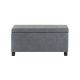 Simpli Home - Dover Rectangular Contemporary Wood/Foam Bench Ottoman With Inner Storage - Stone Gray