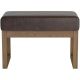 Simpli Home - Milltown Rectangular Contemporary Wood/Foam Bench Ottoman - Distressed Dark Brown