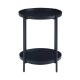 Simpli Home - Monet Round Modern Industrial Metal End Table - Black