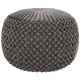 Simpli Home - Renee Round Transitional Velvet/Cotton Pouf - Dove Gray