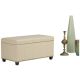 Simpli Home - Amelia Storage Ottoman Bench - Satin Cream