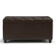 Simpli Home - Sienna Storage Ottoman Bench - Chocolate Brown