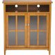 Simpli Home - Warm Shaker SOLID WOOD 39 inch Wide Transitional Medium Storage Media Cabinet in - Light Golden Brown