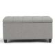 Simpli Home - Sienna Rectangular Traditional Wood/Engineered Wood Bench Ottoman With Inner Storage - Dove Gray