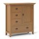 Simpli Home - Redmond SOLID WOOD 39 inch Wide Transitional Medium Storage Cabinet in - Light Golden Brown
