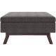 Simpli Home - Owen Rectangular Mid-Century Modern Tweed Ottoman With Inner Storage - Ebony