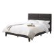 CorLiving - Bellevue Wide Panel Upholstered Bed - Full - Dark Gray