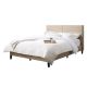 CorLiving - Bellevue Wide Panel Upholstered Bed, Queen - Cream