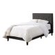 CorLiving - Nova Ridge Tufted Upholstered Bed - Twin - Dark Gray