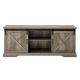 Walker Edison Sliding Barn Door TV Stand for Most TV's up to 78in. Grey Wash Grey Wash