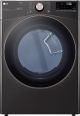 LG - 7.4 cu ft 12-Cycle Gas Dryer w/ Steam, Smart Wi-Fi, and Built In Intelligence - Black steel