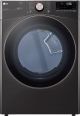 LG - 7.4 cu ft 12-Cycle Electric Dryer w/ Steam, Smart Wi-Fi, and Built In Intelligence - Black Steel