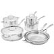 Demeyere Atlantis 10-pc Stainless Steel Cookware Set (Silver) 