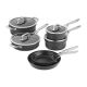 ZWILLING - Motion Hard Anodized 10-pc Aluminum Nonstick Cookware Set - Black