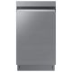 Samsung - 18in. Compact Top Control Built-in Dishwasher w/ Tub, 46 dBA - Stainless steel