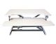 Victor - Compact Height Adjustable Standing Desk w/ Keyboard Tray - White