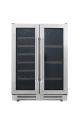 Thor Kitchen - 24 Inch Wine and Beverage Center, French Door, Dual Zone, 21 Bottles, 95 cans (Stainless Steel)