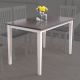 CorLiving - Michigan Two Tone White and Gray Dining Table - White/Gray