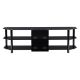 CorLiving - Travers Black Gloss TV Bench w/ Open Shelves for TVs up to 82in. - Black