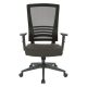 Office Star Products - Vertical Mesh Back Chair in Frame w/ Black Linen Fabric Seat - Black