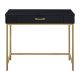 OSP Home Furnishings - Modern Life Desk in Finish w/ Gold Metal Legs - Black