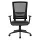 Office Star Products - Vertical Mesh Back Chair in Frame w/ Black Faux Leather - Black