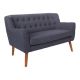 OSP Home Furnishings - Mill Lane Loveseat in Fabric w/ Coffee Legs - Navy