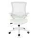 Office Star Products Screen Back Manager's Chair in White Faux Leather - White