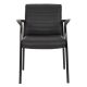 Office Star Products - Guest Chair in Faux Leather w/ Black Frame - Black