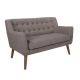 OSP Home Furnishings - Mill Lane Loveseat in Fabric w/ Coffee Legs - Cement