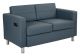 OSP Home Furnishings - Atlantic Loveseat w/ Dual Charging Station in Dillon Fabric K/D - Blue