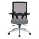 Office Star Products - Manager's Chair with Breathable Mesh Back and Fabric Seat with a Silver Base. - Charcoal