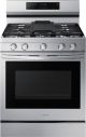 Samsung - 6.0 Cu. Ft. Freestanding Gas Convection+ Range w/ WiFi and No-Preheat Air Fry - Fingerprint Resistant Stainless Steel