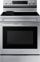 Samsung - 6.3 cu. ft. Freestanding Electric Convection+ Range w/ WiFi, No-Preheat Air Fry and Griddle - Fingerprint Resistant Stainless Steel